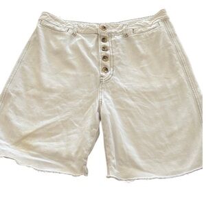 Reformation Off-White Denim cut off Shorts size 31